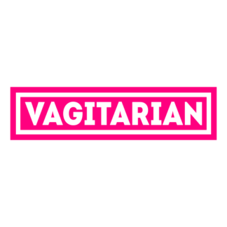 Vagitarian Decal (Hot Pink)